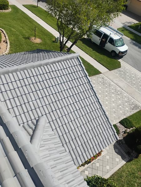 Completed tile roof project